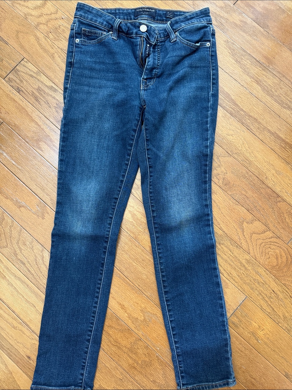 Lucky Brand Women's Skinny Jeans in Dark Blue Denim